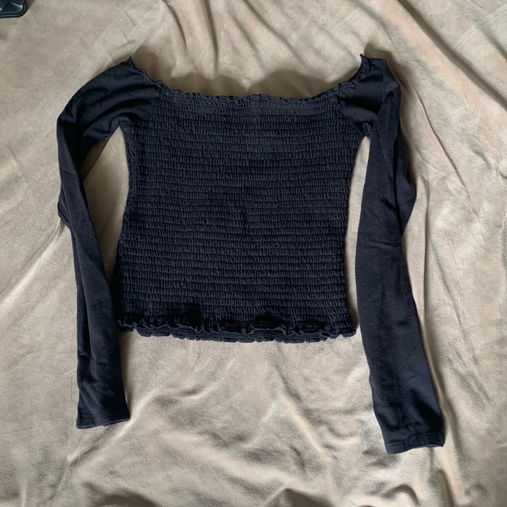 cropped off shoulder women’s top